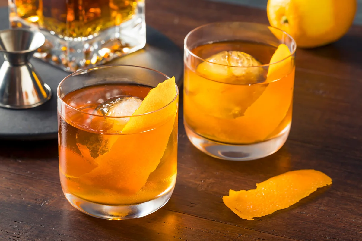 Homemade Boozy Old Fashioned Cocktail