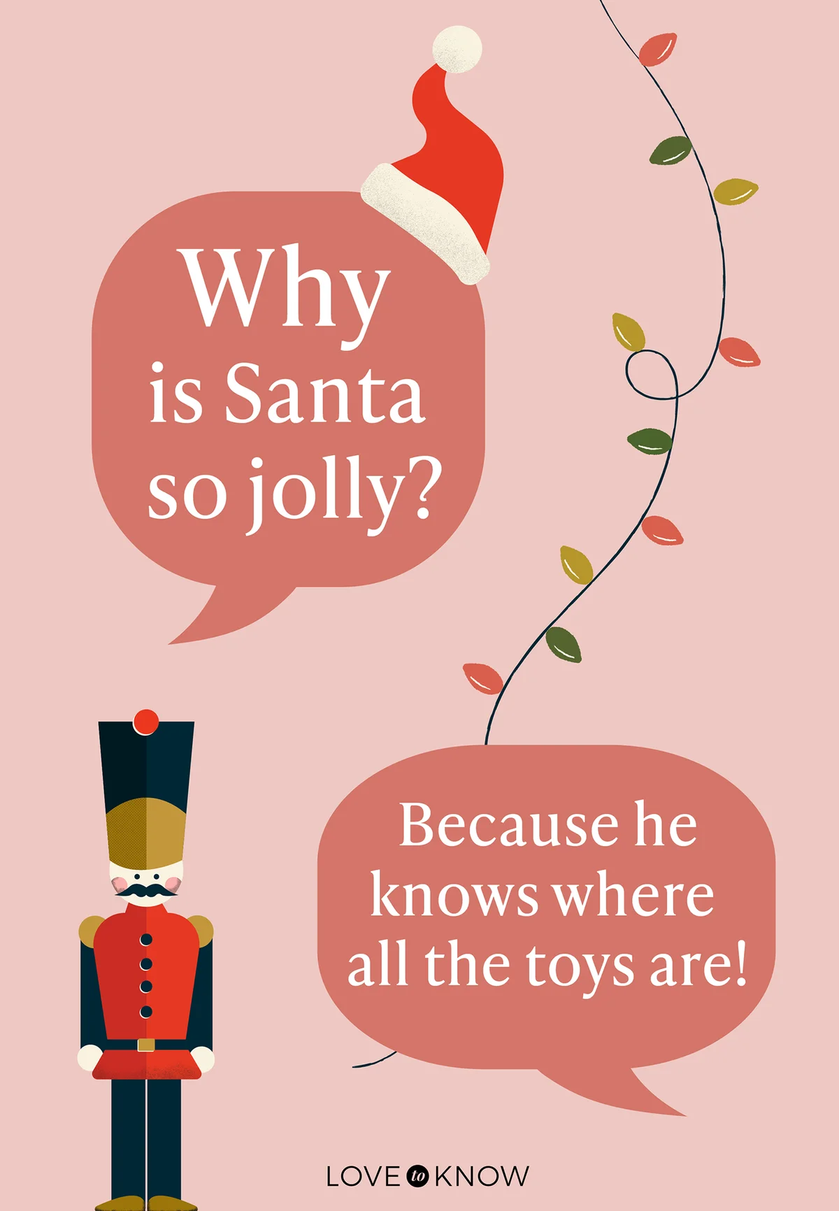 Santa joke: Why is Santa so jolly?