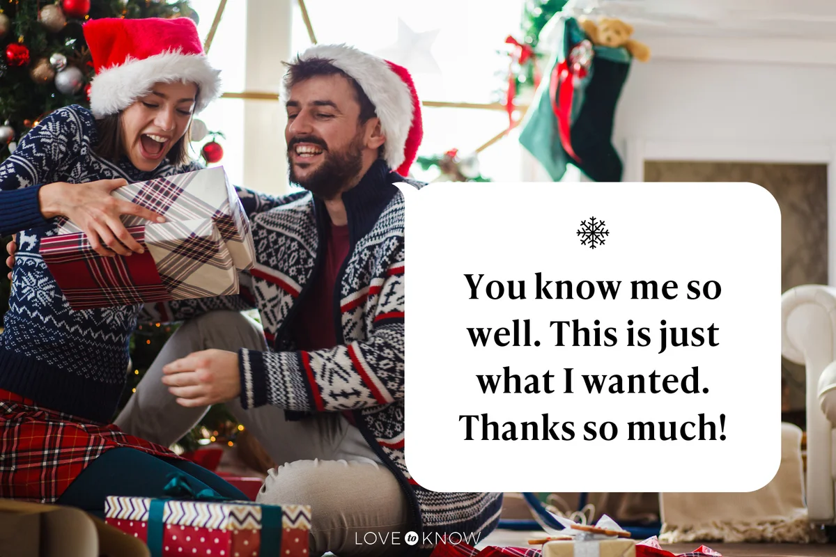 Christmas Gift Thank You Wording for Immediate Family