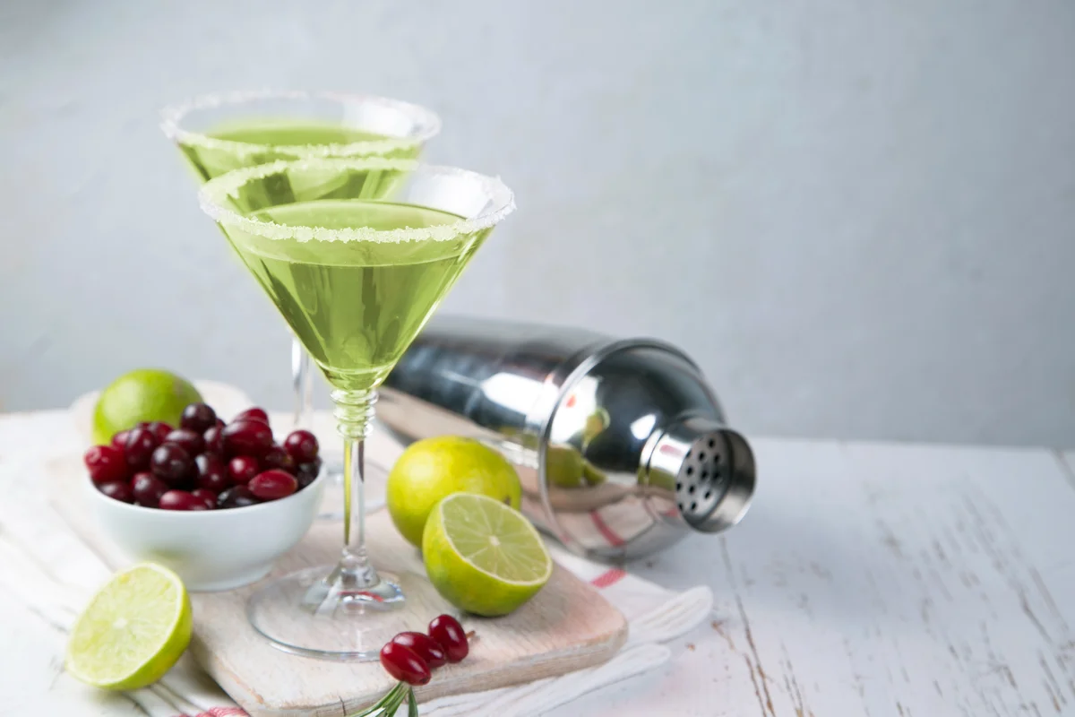 Cranberry and lime cocktail