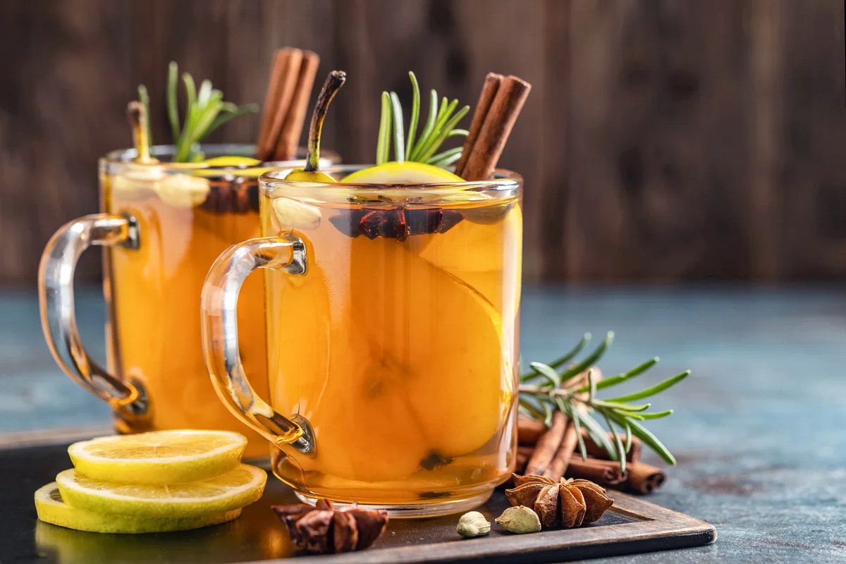 Christmas hot drink cocktail