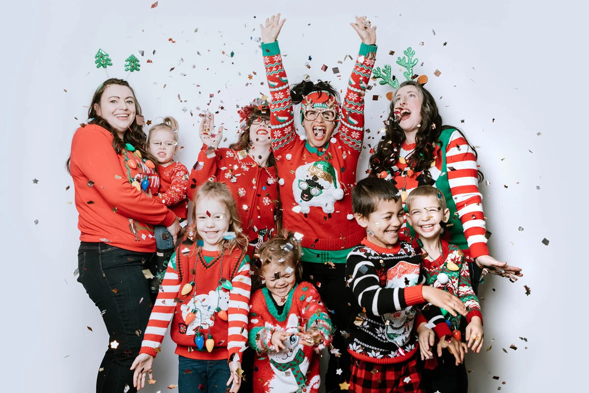 Christmas Ugly Sweater Party With Families