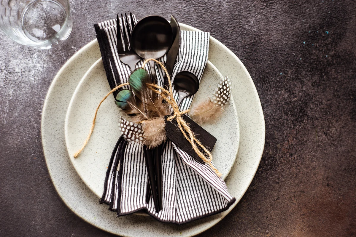 Rustic Feather Place Cards
