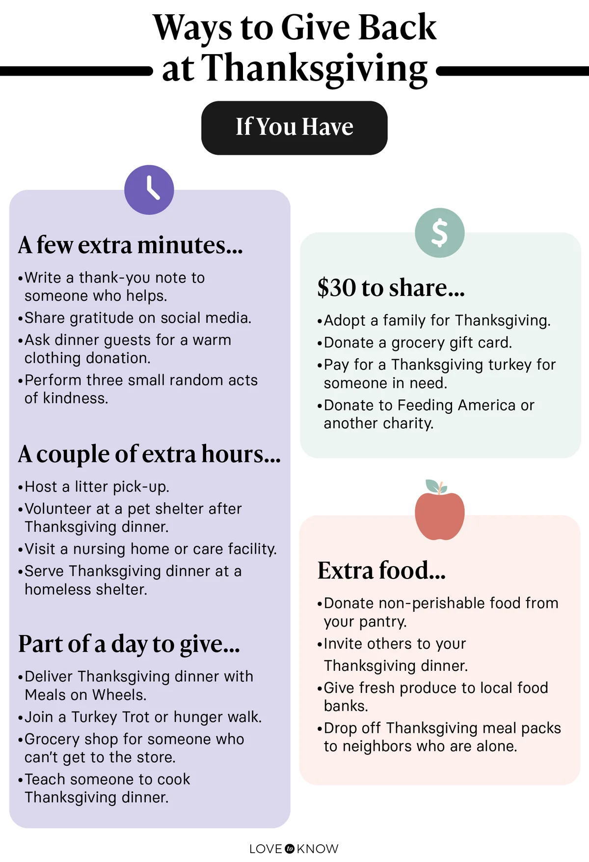 Give Back Thanksgiving Infographic