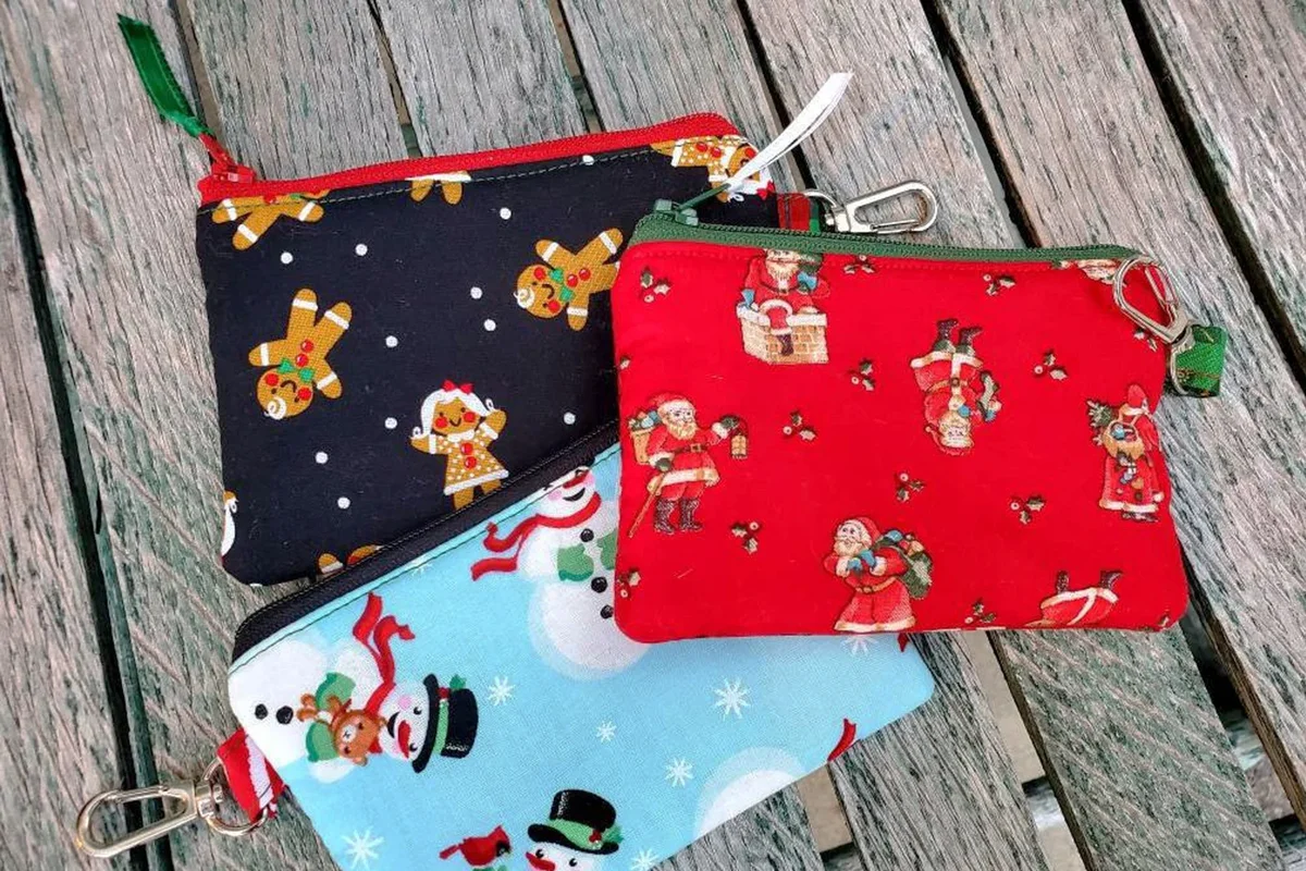 Christmas coin purses for gift cards