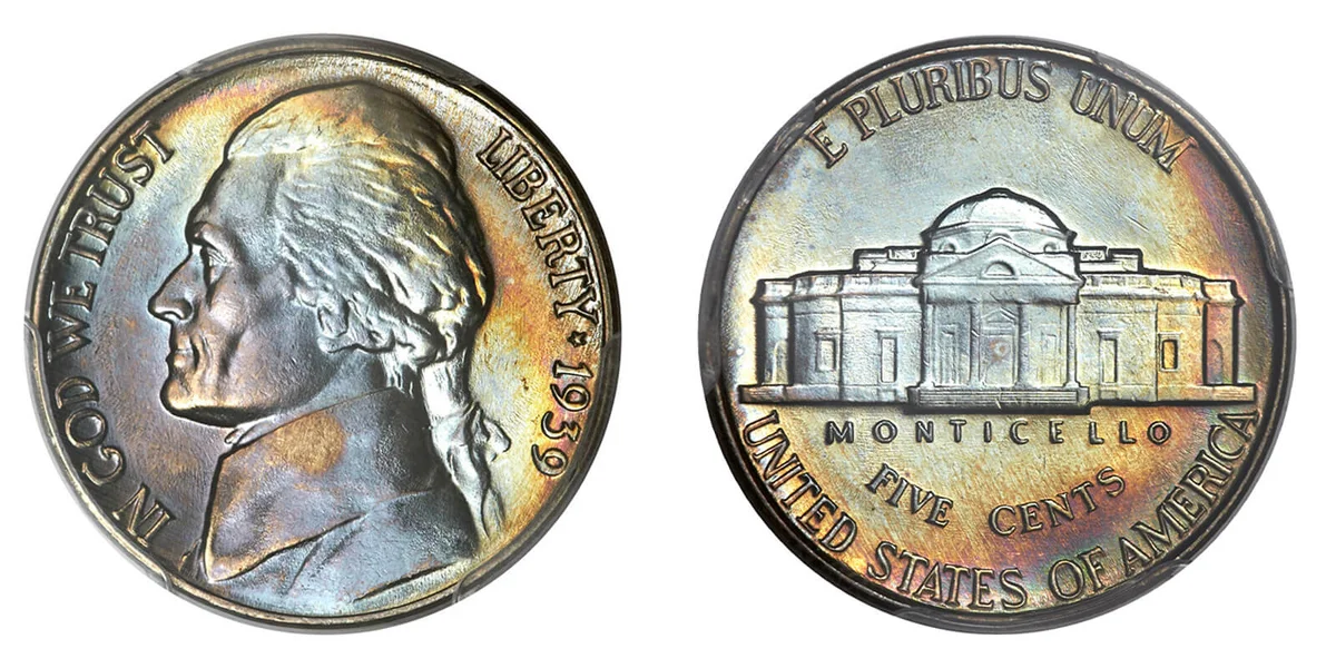 1939 Reverse of of 1940 Jefferson Nickel