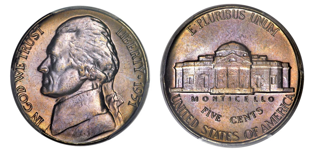 1951 Full Steps Jefferson Nickel