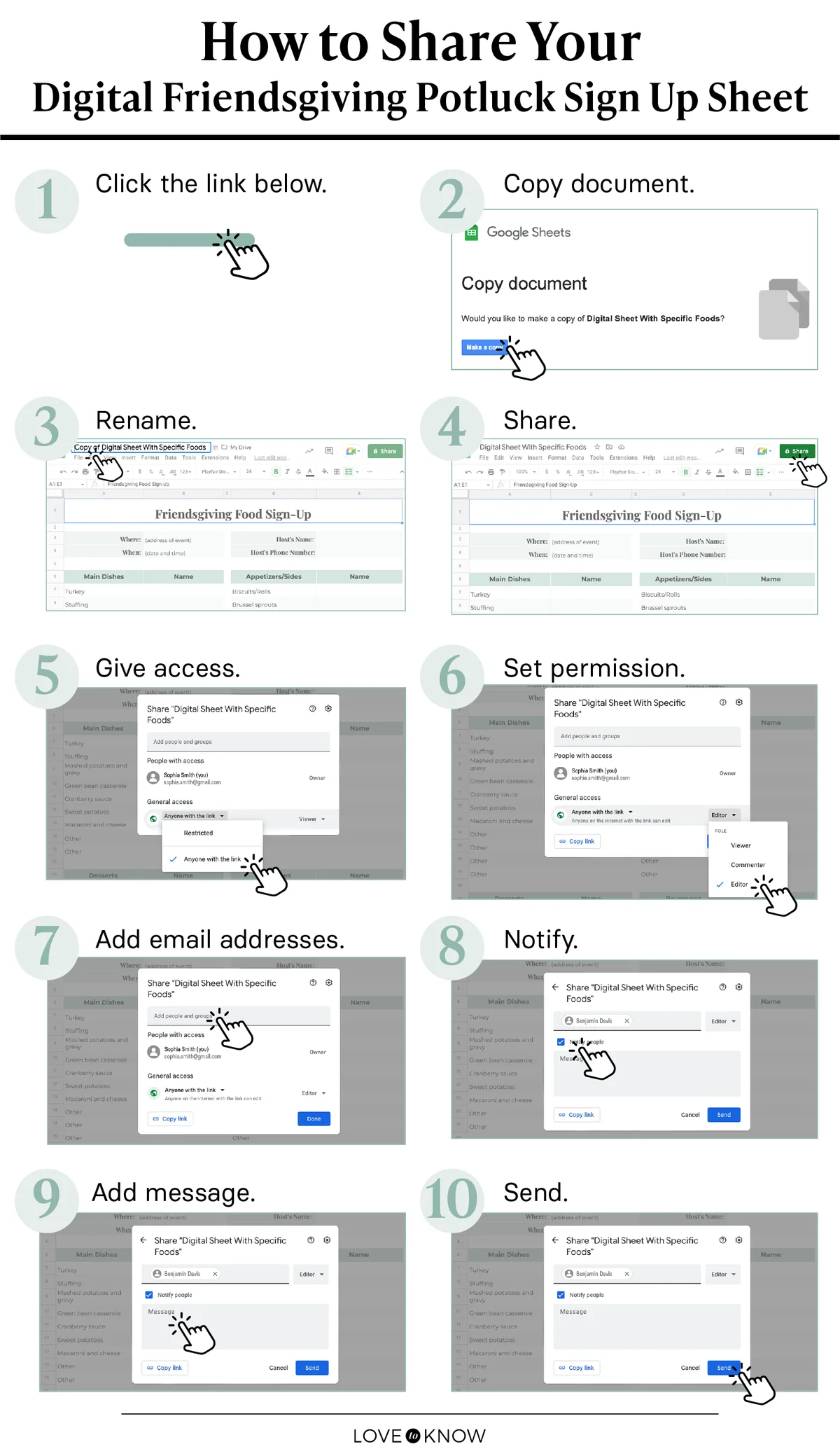 How to Share Your Digital Friendsgiving Potluck Sign Up Shee