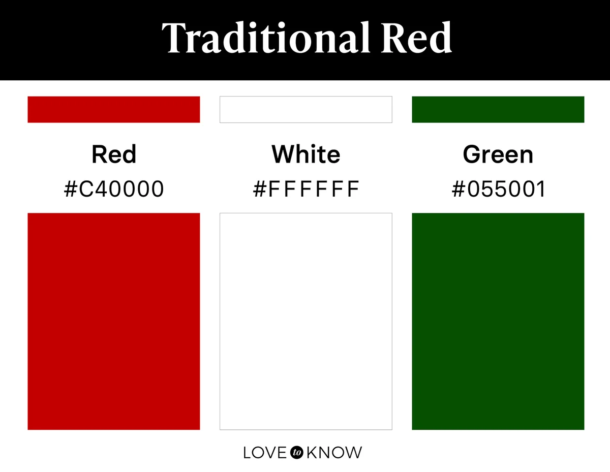 Traditional red color palette