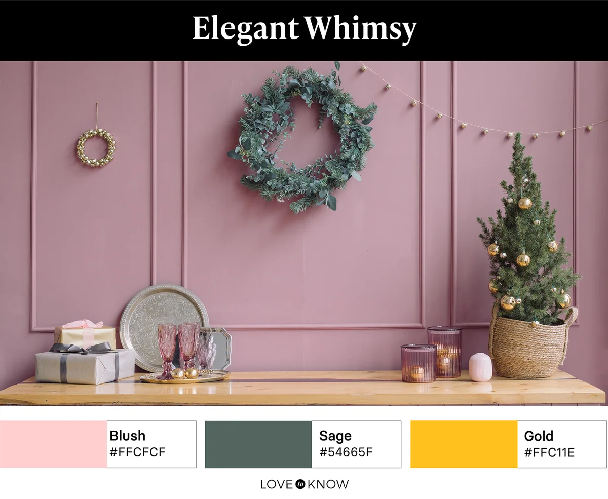 Christmas Decoration with elegant whimsy color palette