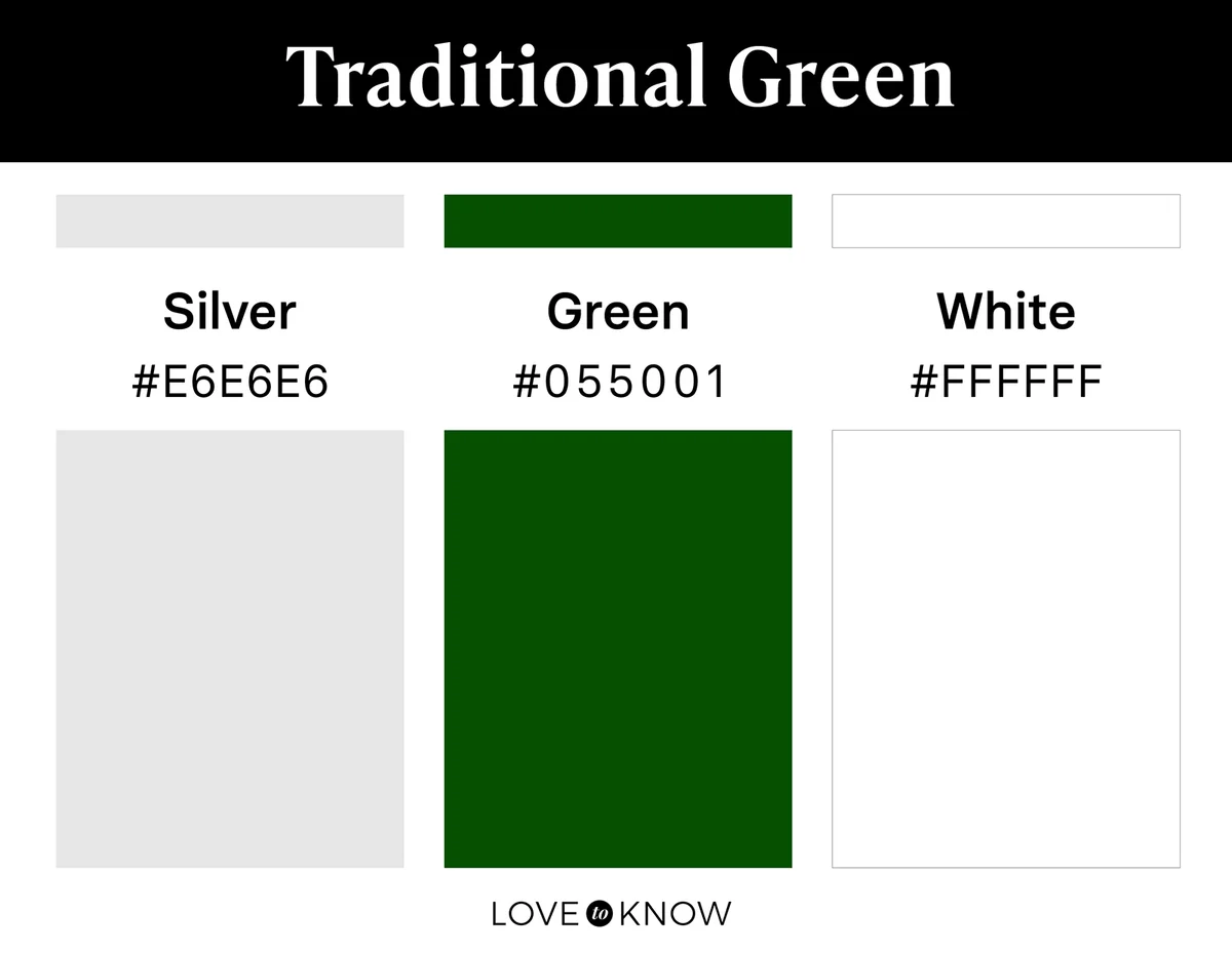 Traditional green color palette