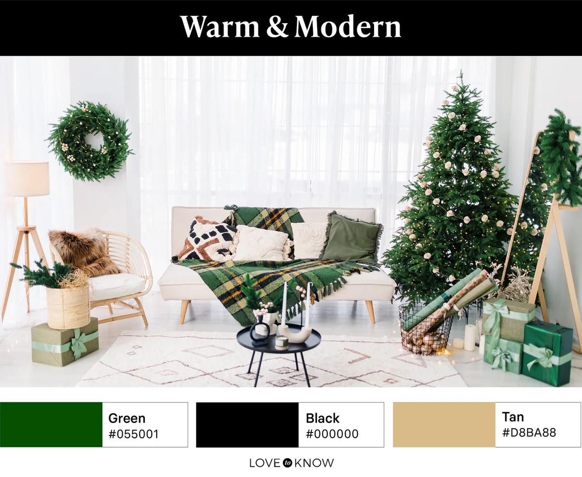 Christmas decor using warm and modern color palette
