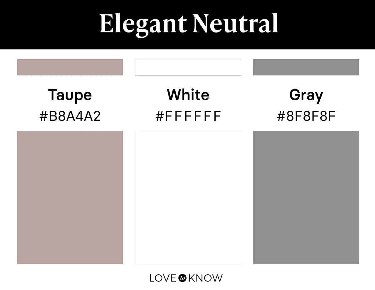 Elegant neutral color palette