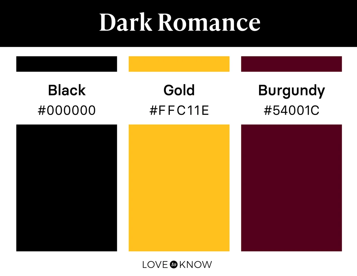 Dark romance color palette