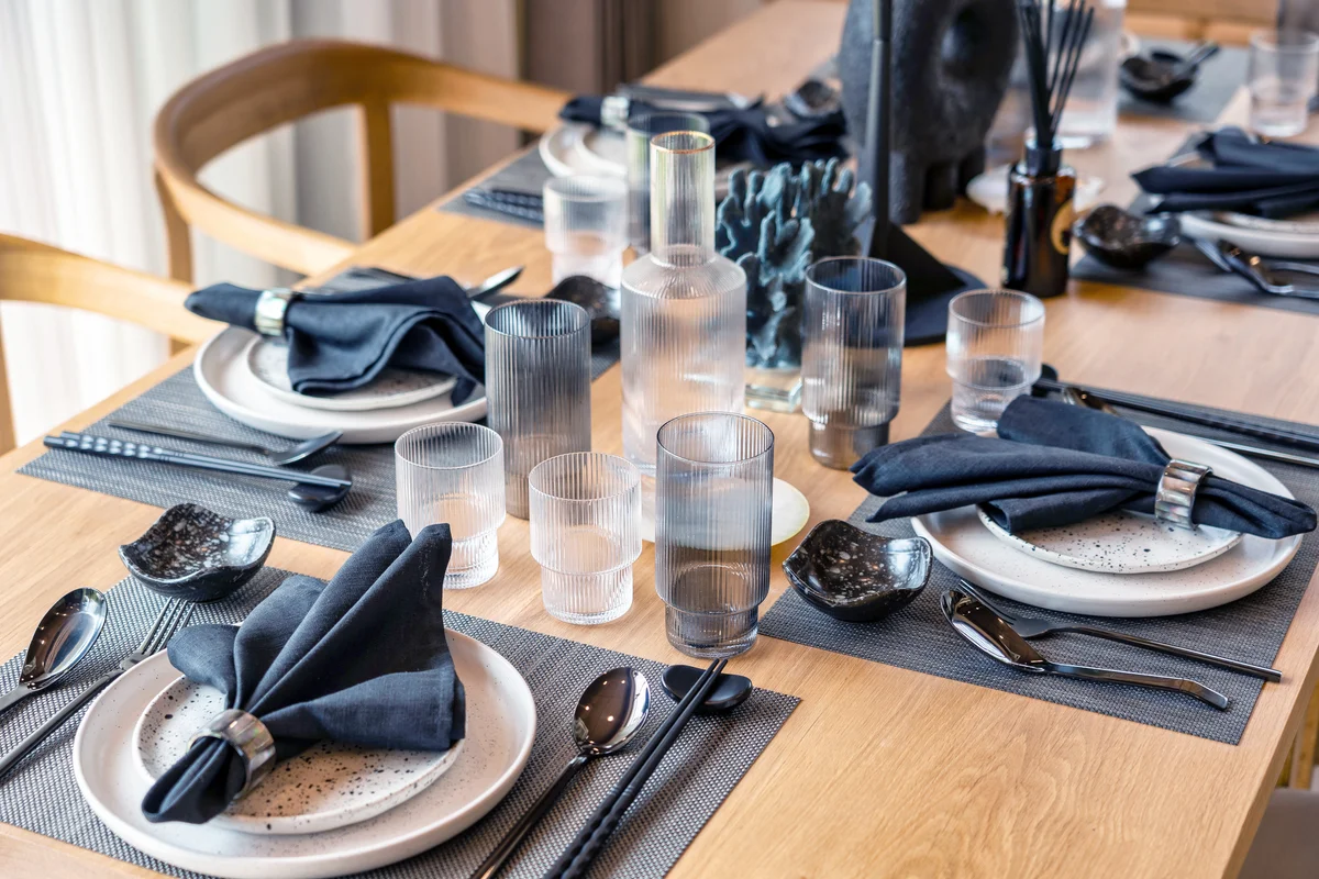 Elegant table set up for dinning room