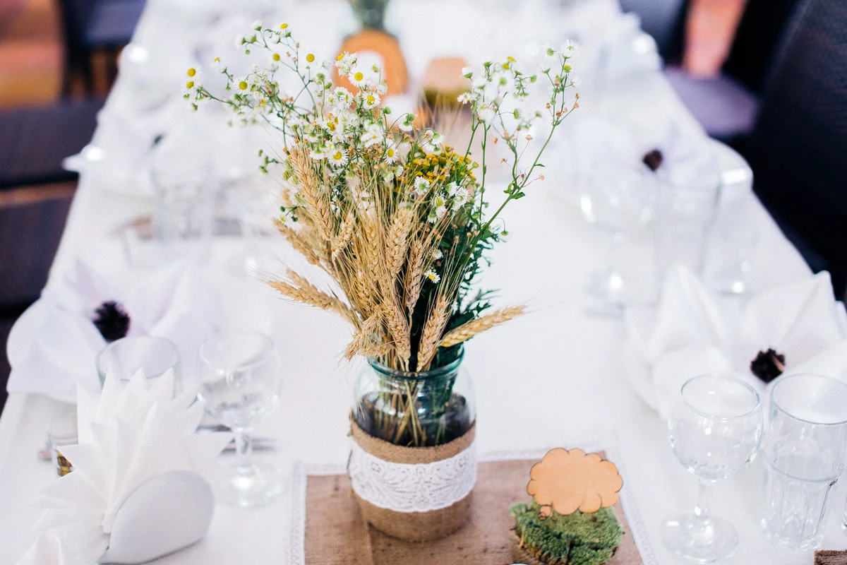 Wildflower table centerpiece