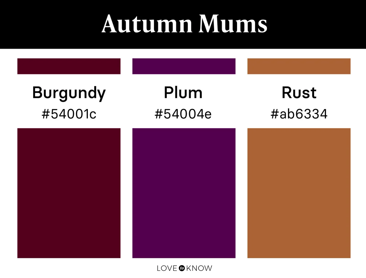 Autumn mums color palette