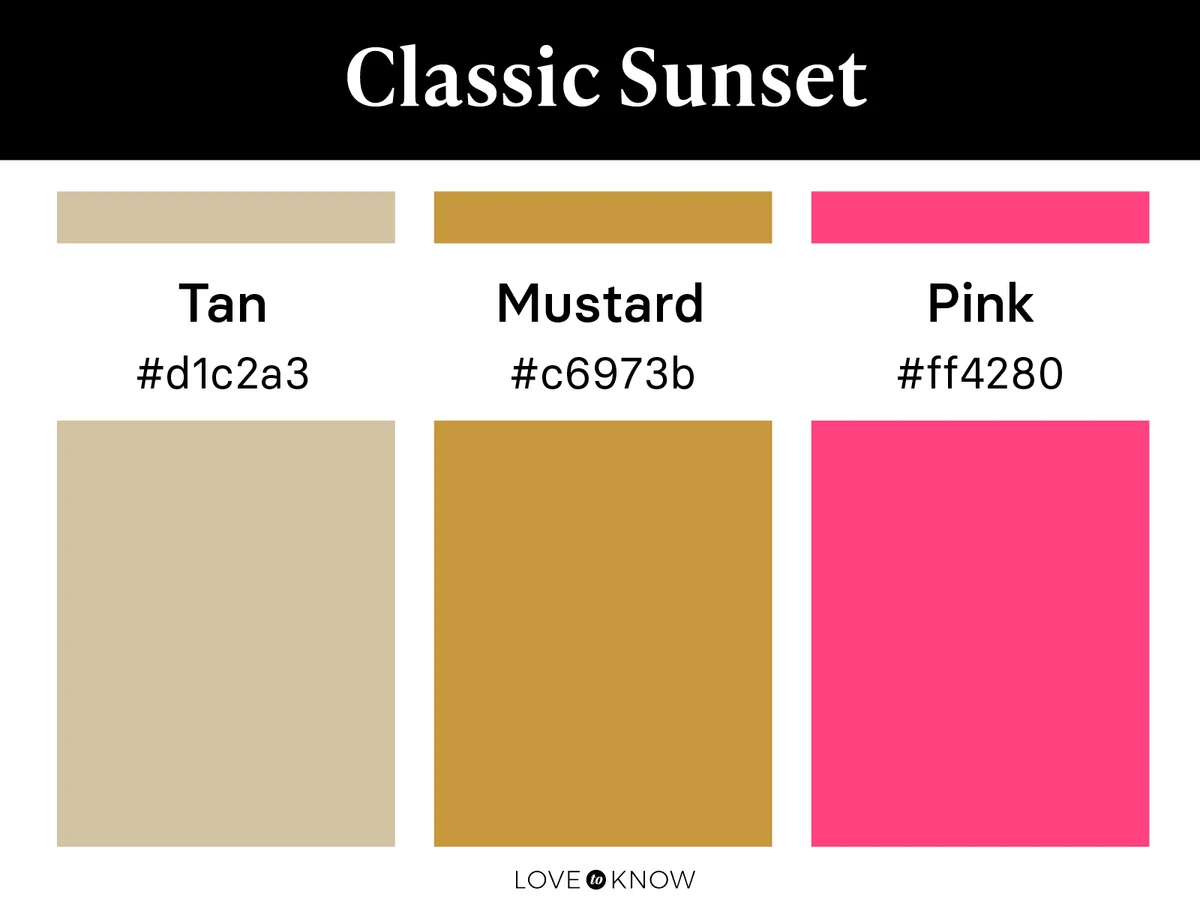 Classic sunset palette