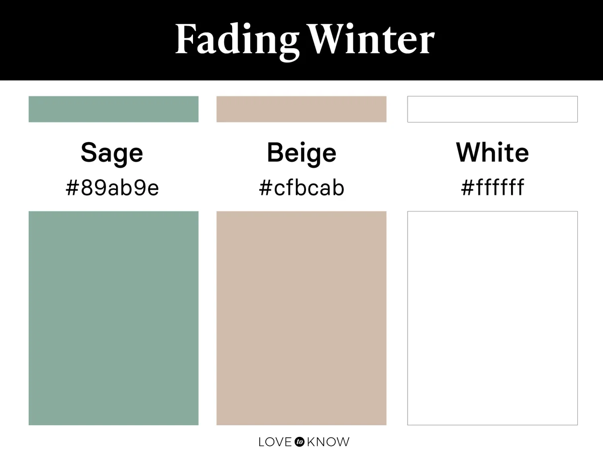 Fading winter color palette