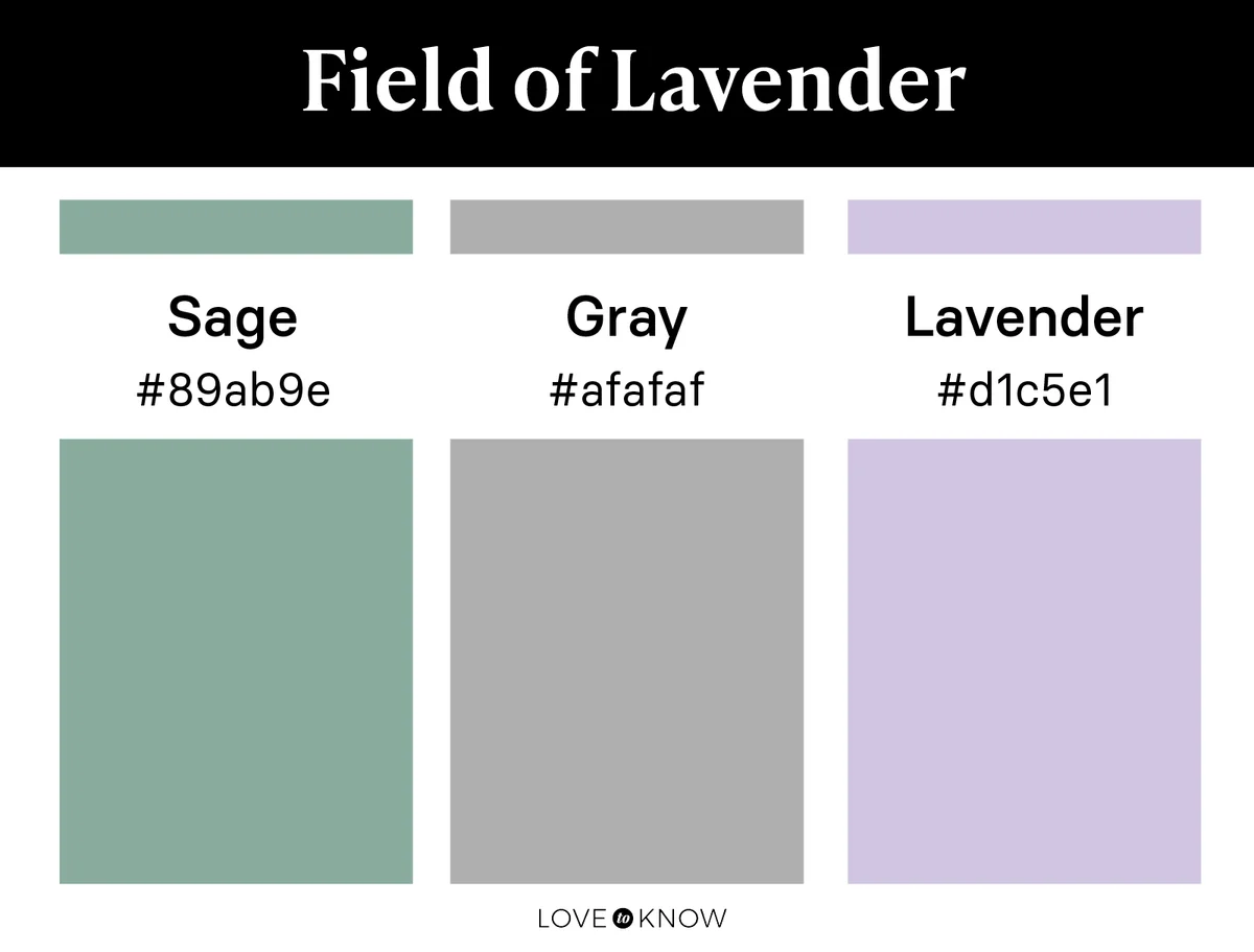 Field of lavender color palette