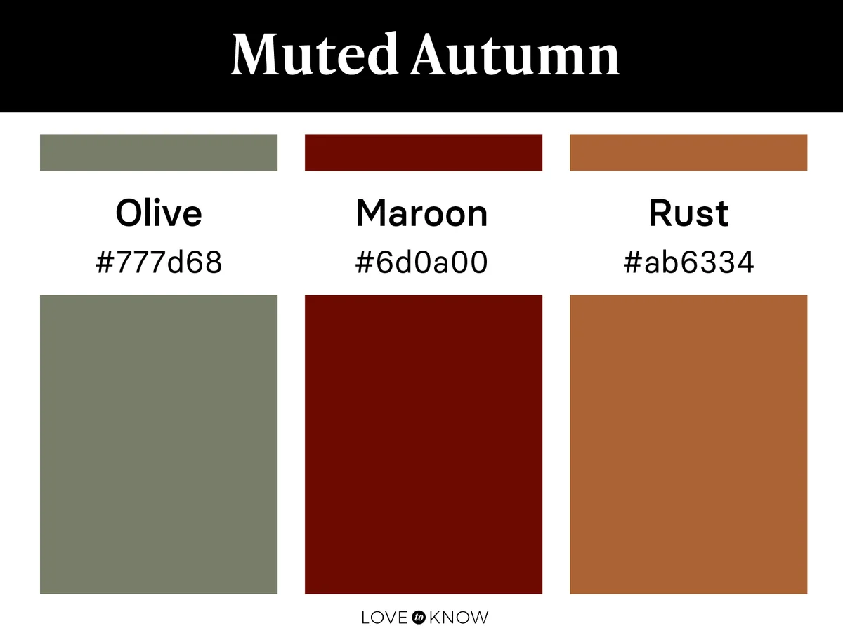 Muted autumn color palette