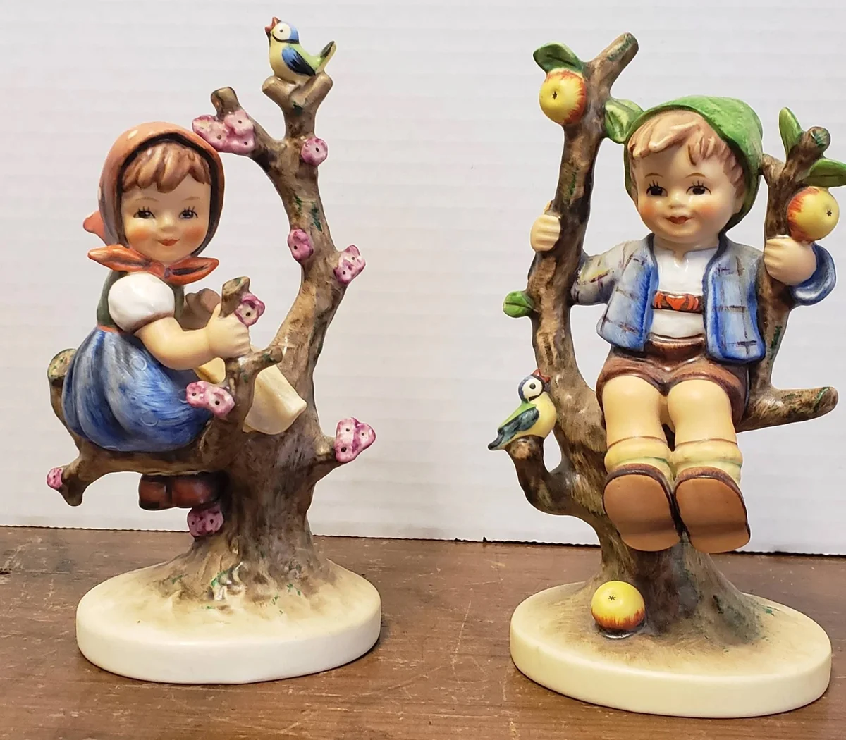 Apple tree boy and girl Hummel figurines