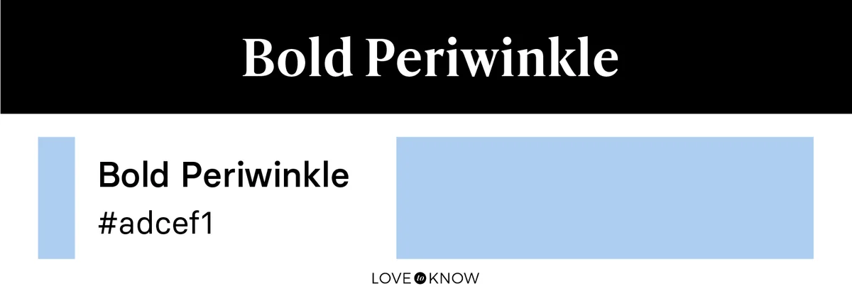 Bold periwinkle color palette