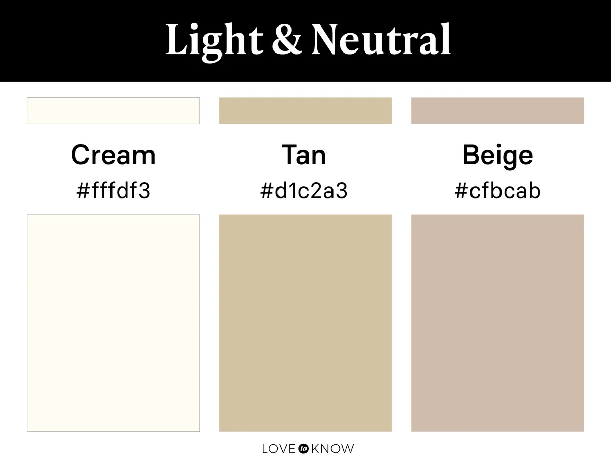 Light & neutral color palette