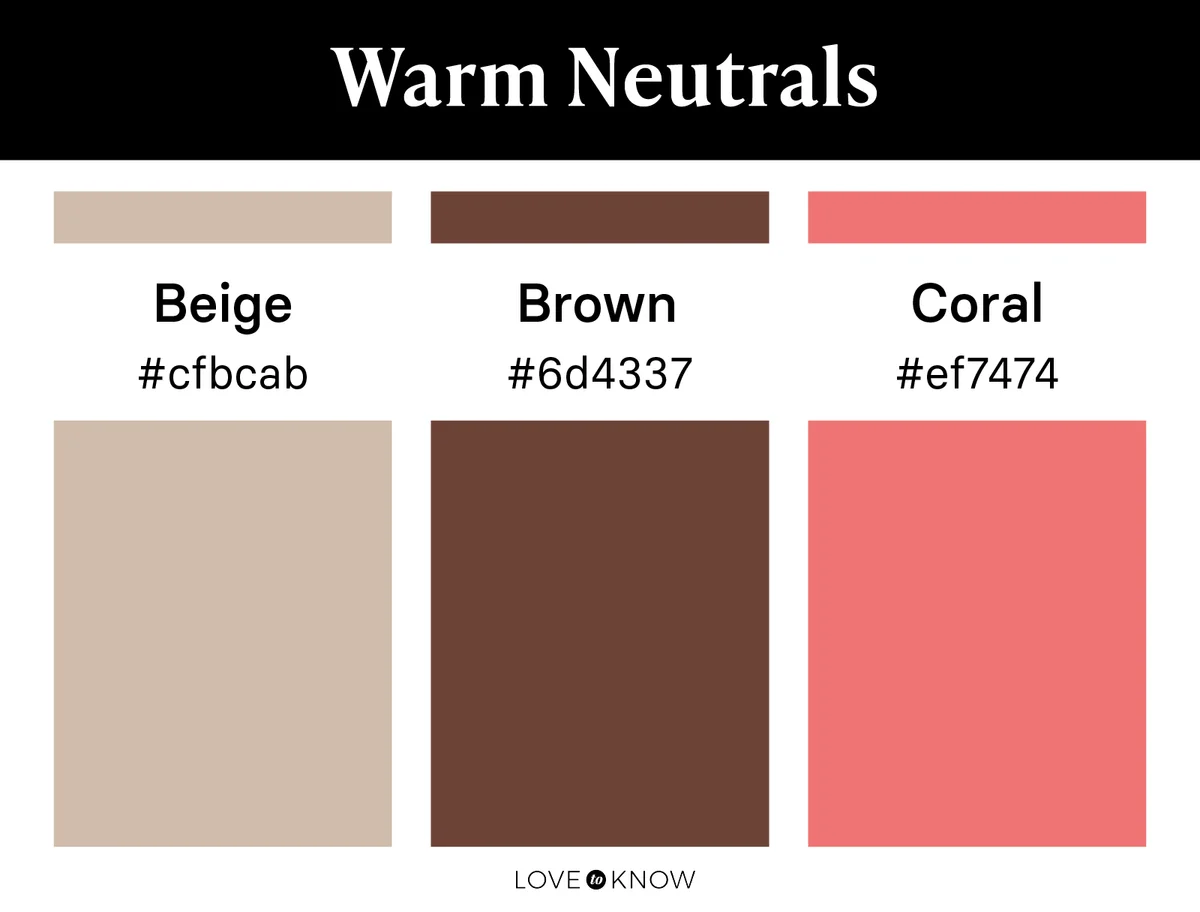 Warm neutrals color palette