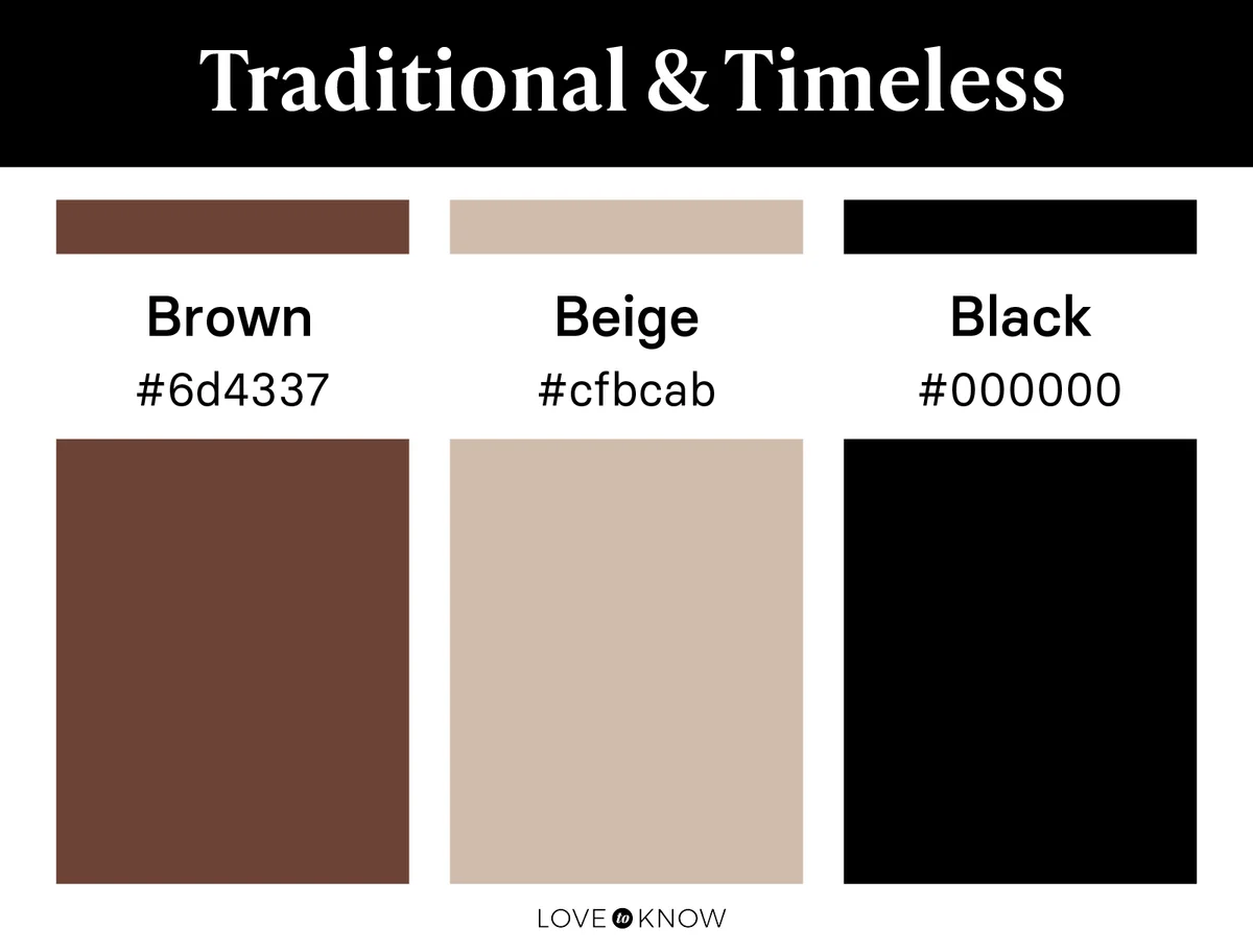 Traditional & timeless color palette