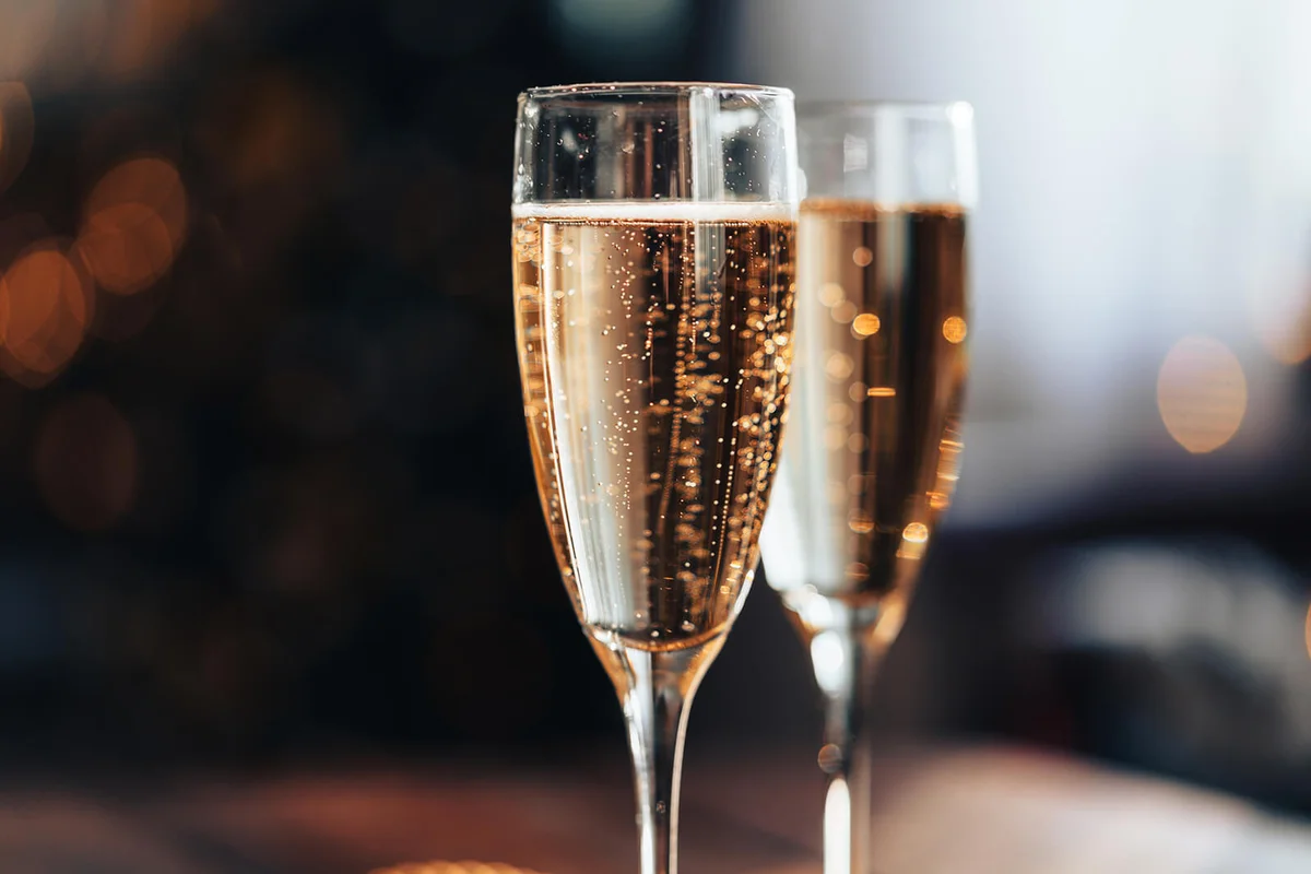 glasses with champagne