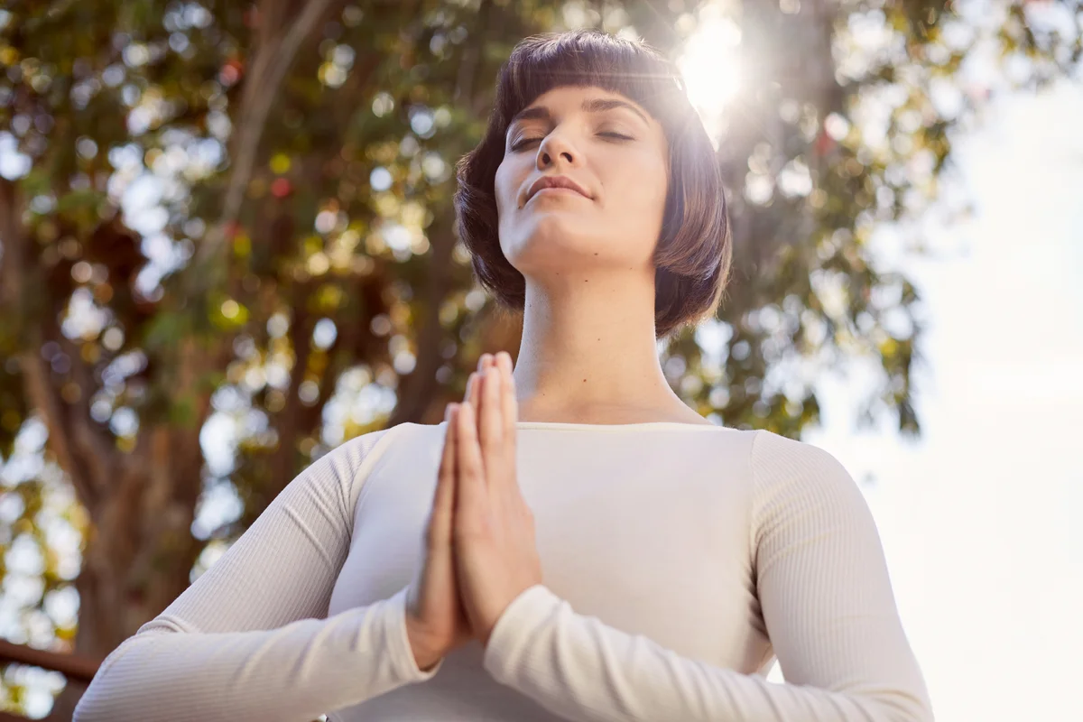 Young woman meditating