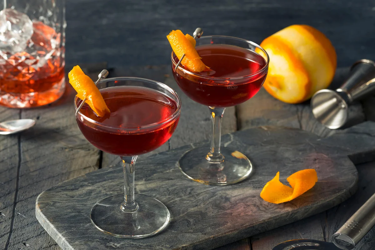 Homemade Red Boulevardier Cocktail