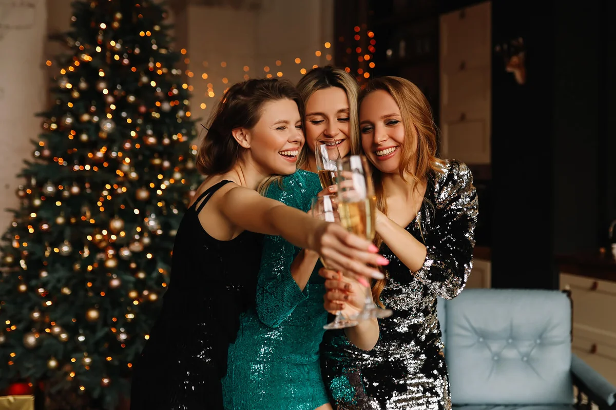 Happy Friends Celebrate New Year