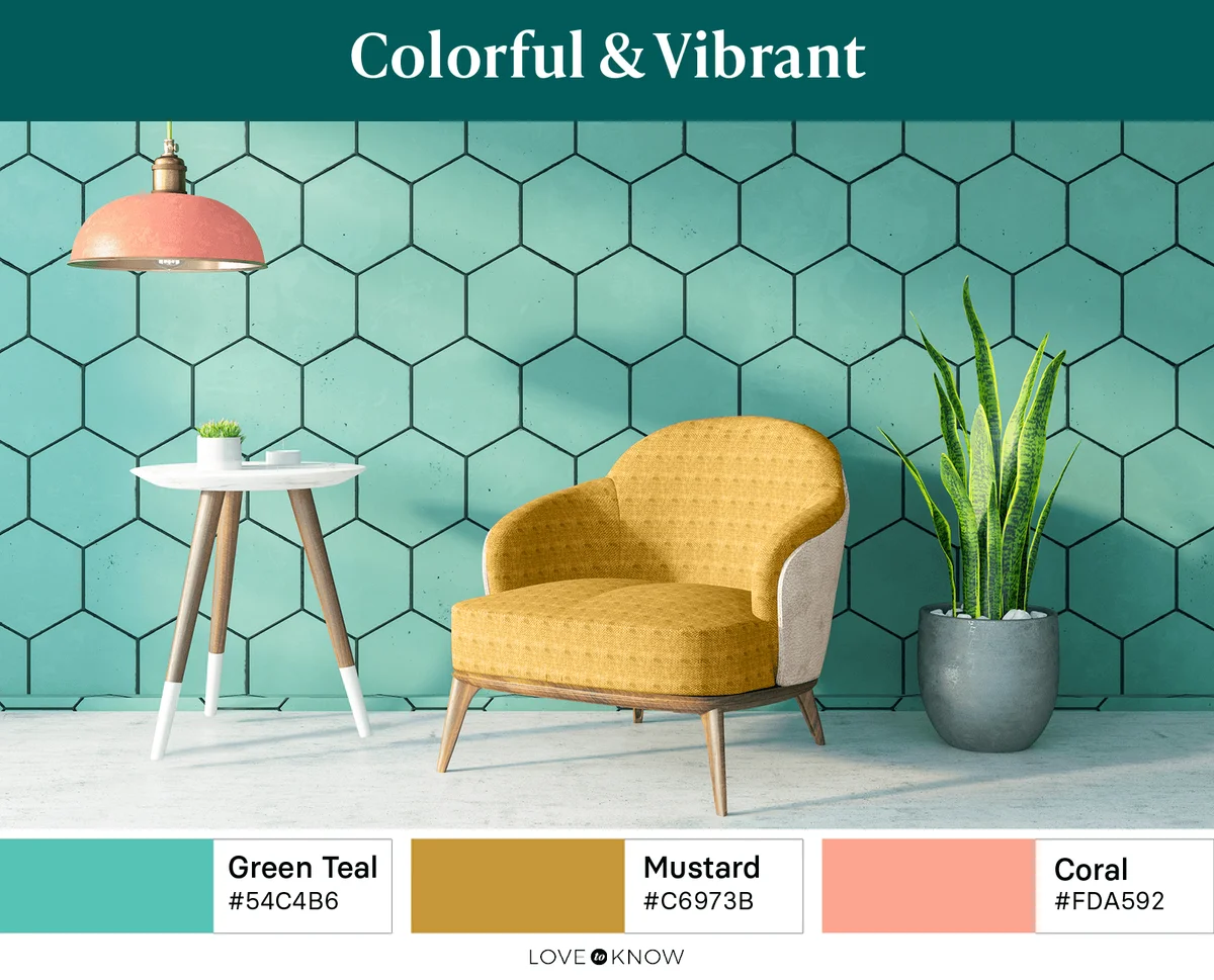 Turquoise/teal Interior with Armchair