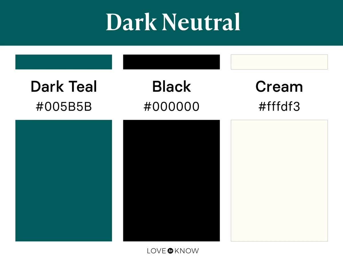 Dark neutral teal palette
