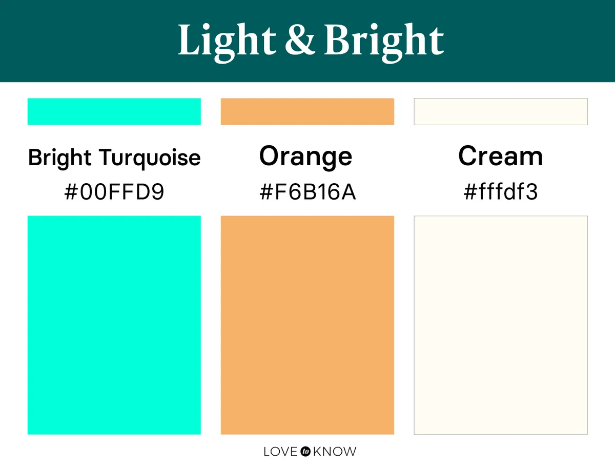 Light & Bright teal palette