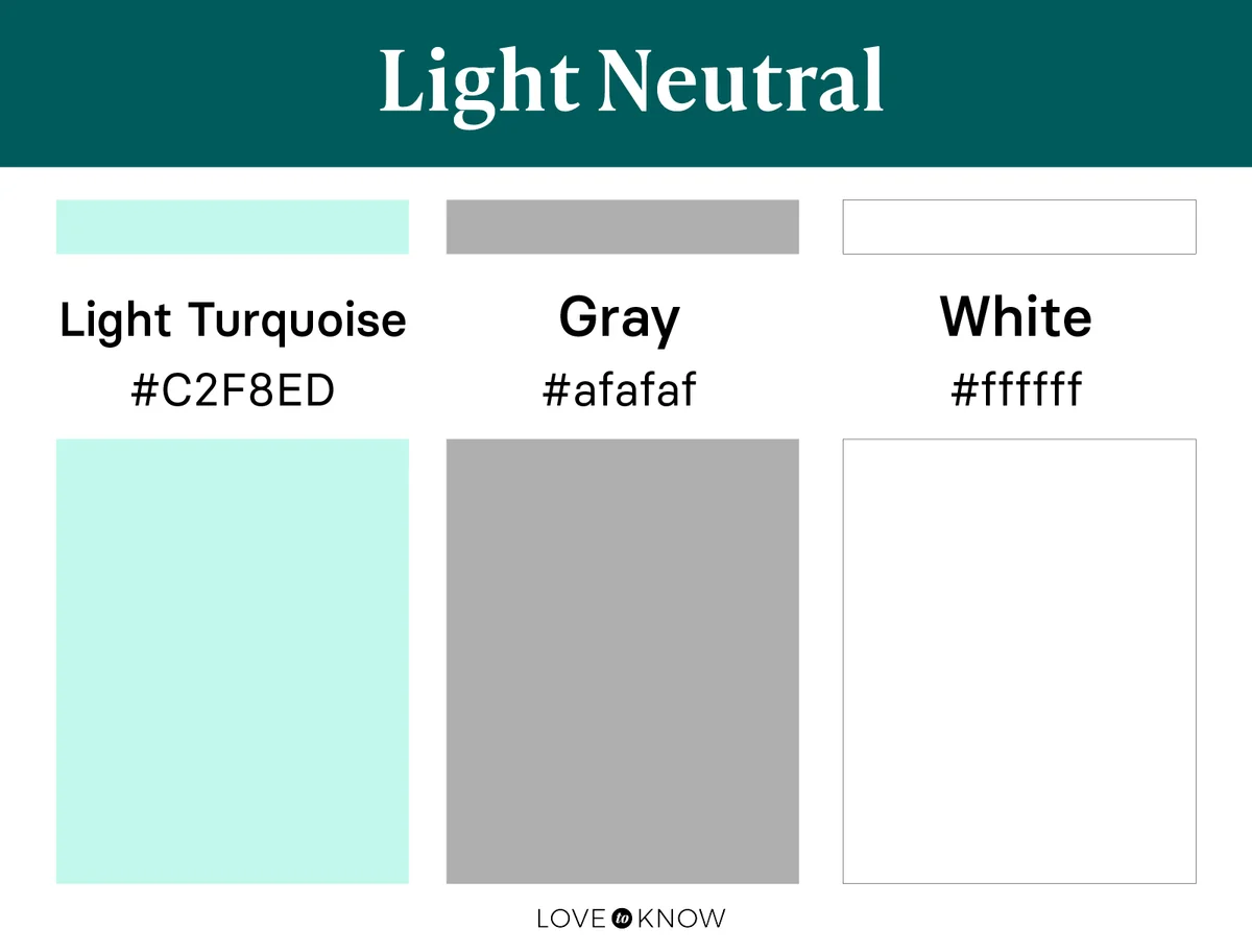 Light neutral teal palette