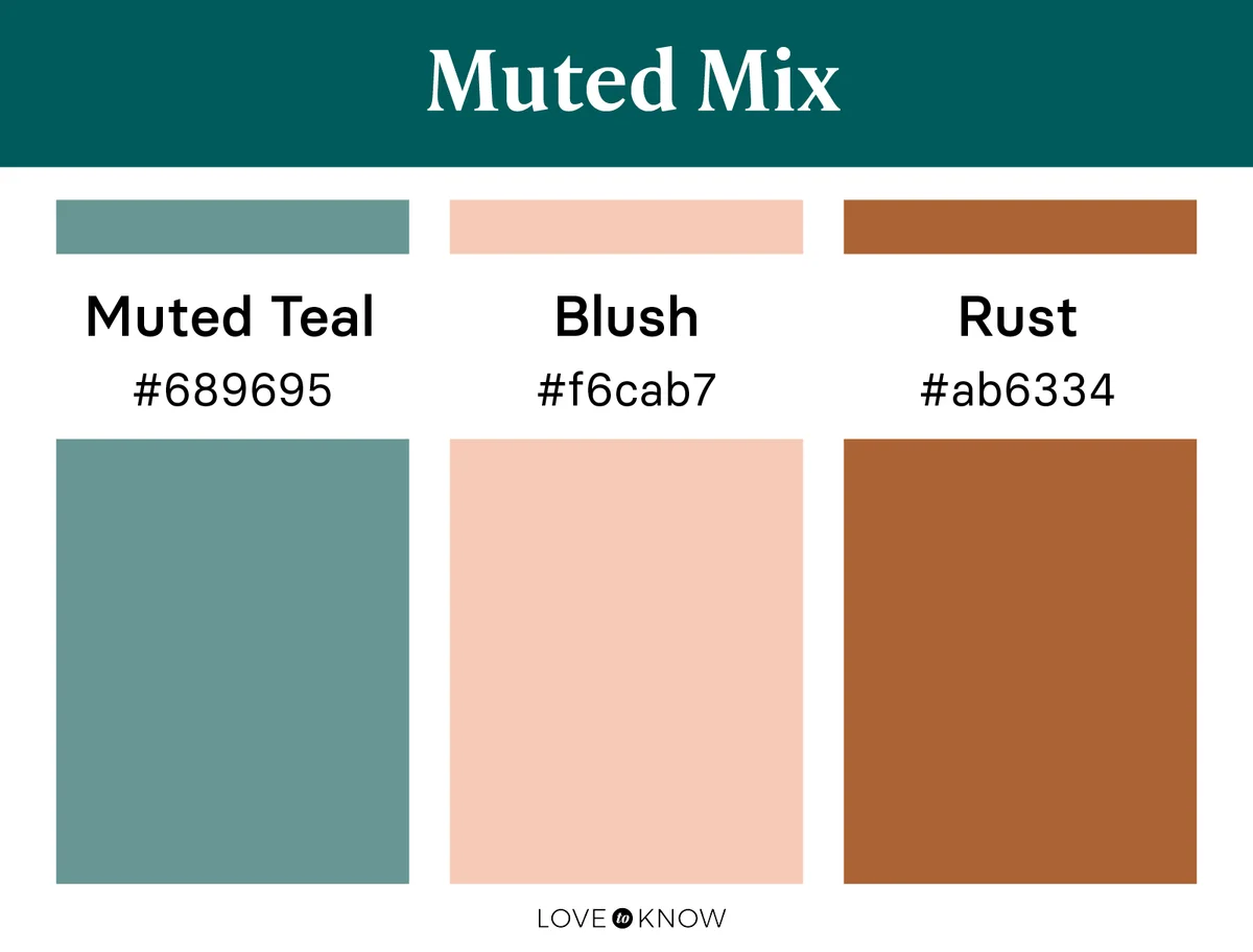 Muted mix teal palette