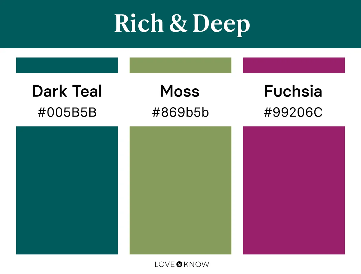 Rich deep teal palette