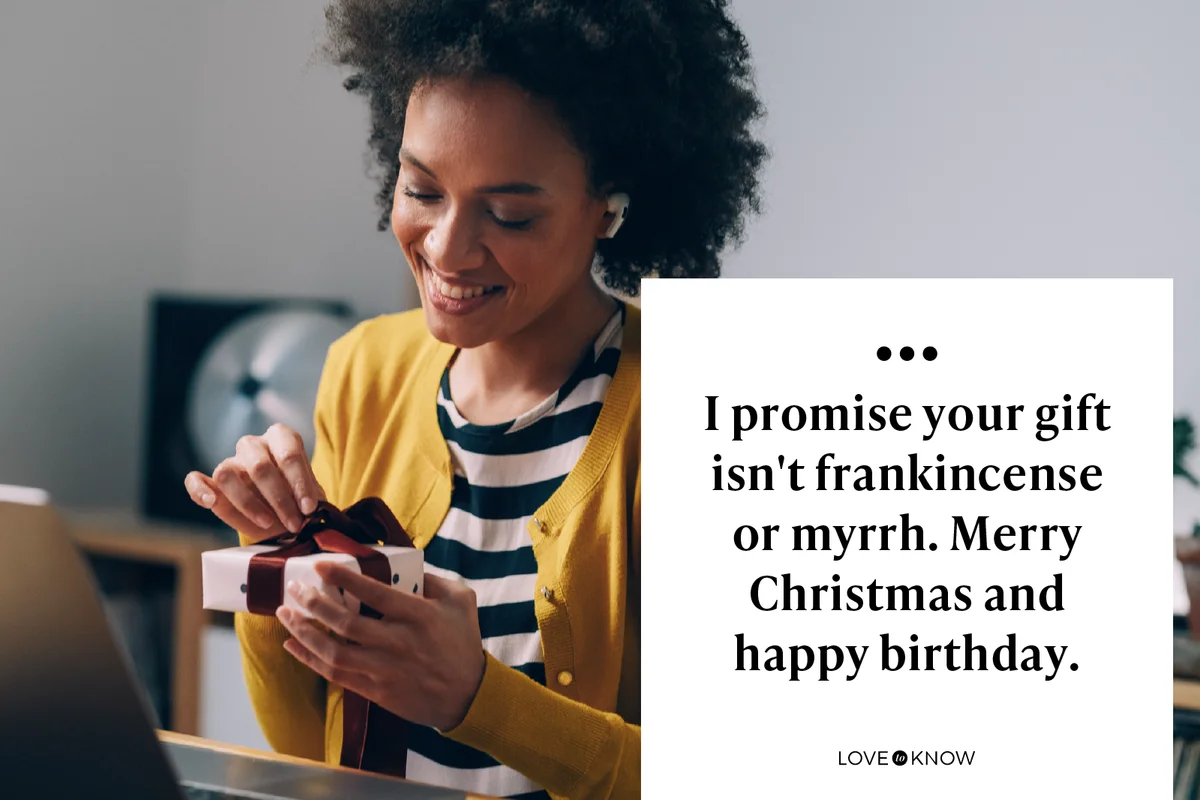 Woman Opening a Christmas Present During a Video Call