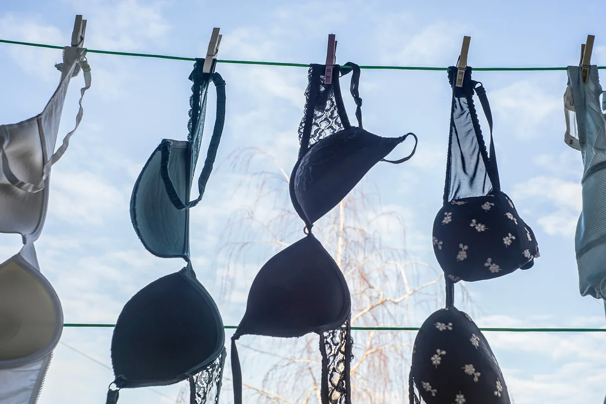 Bras on rope