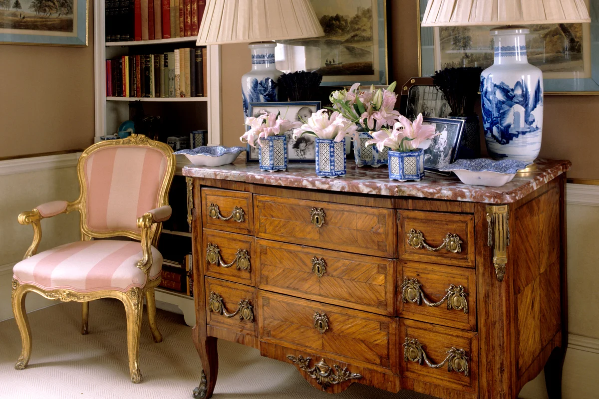 London townhouse with antique sideboard