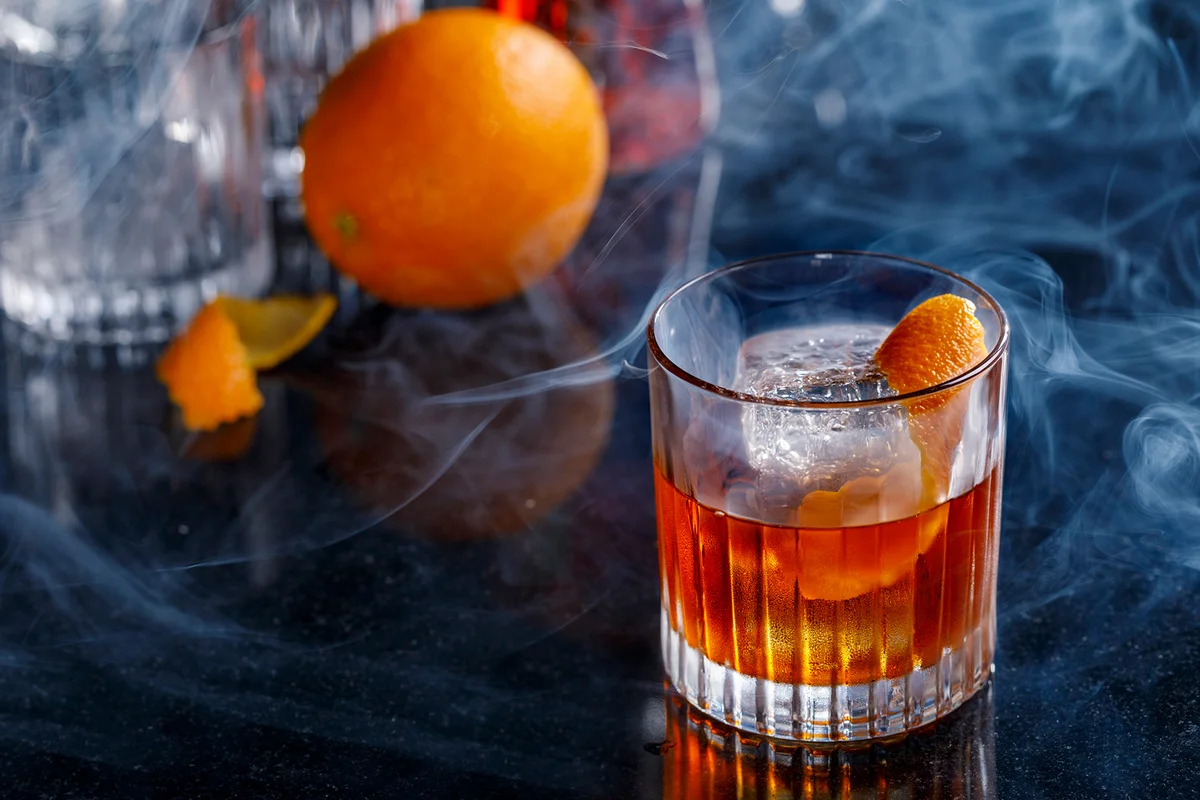 Smoked, spiced rum cocktail