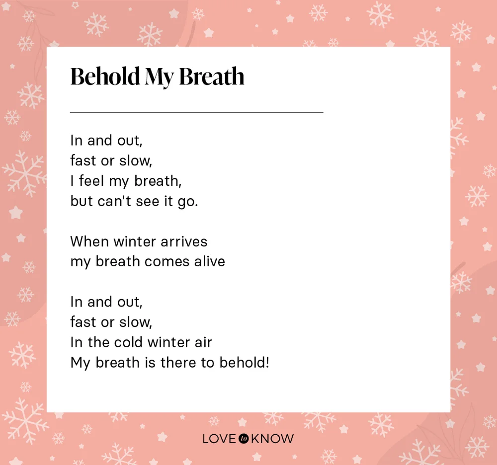 Behold My Breath Poem