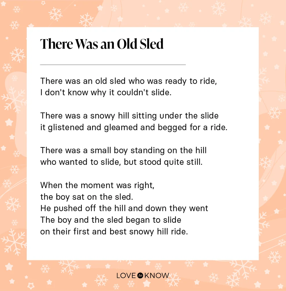 There Was an Old Sled Poem