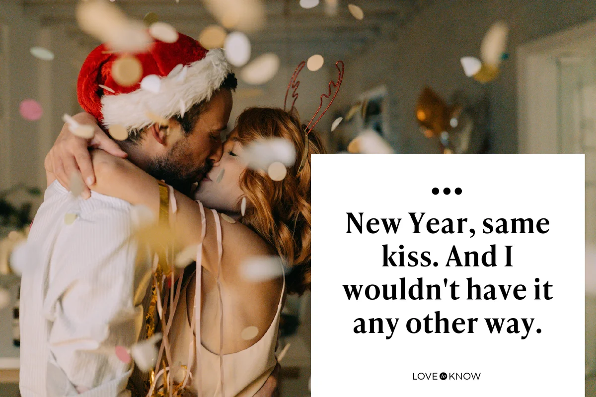 Photo of young couple on New Year's Eve