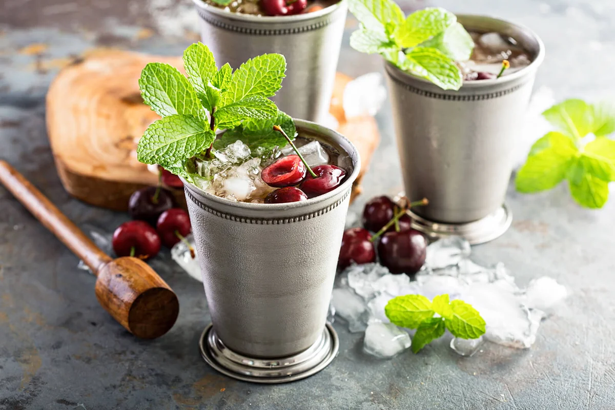 Summer mint julep cocktail