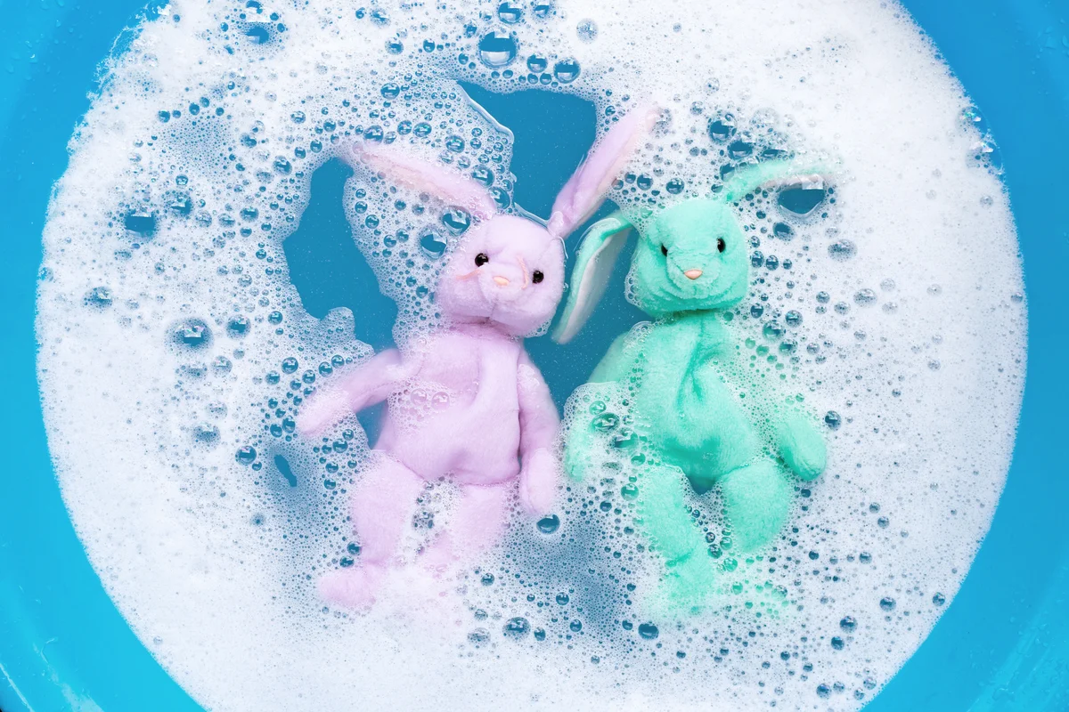 Stuffed Toys In Soap Sud
