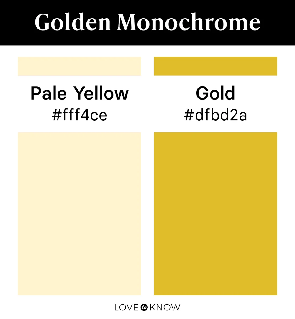 Golden Monochrome Color Palette